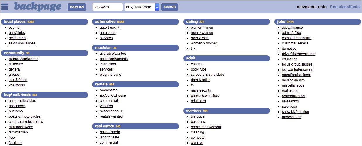 Alternative to Backpage
